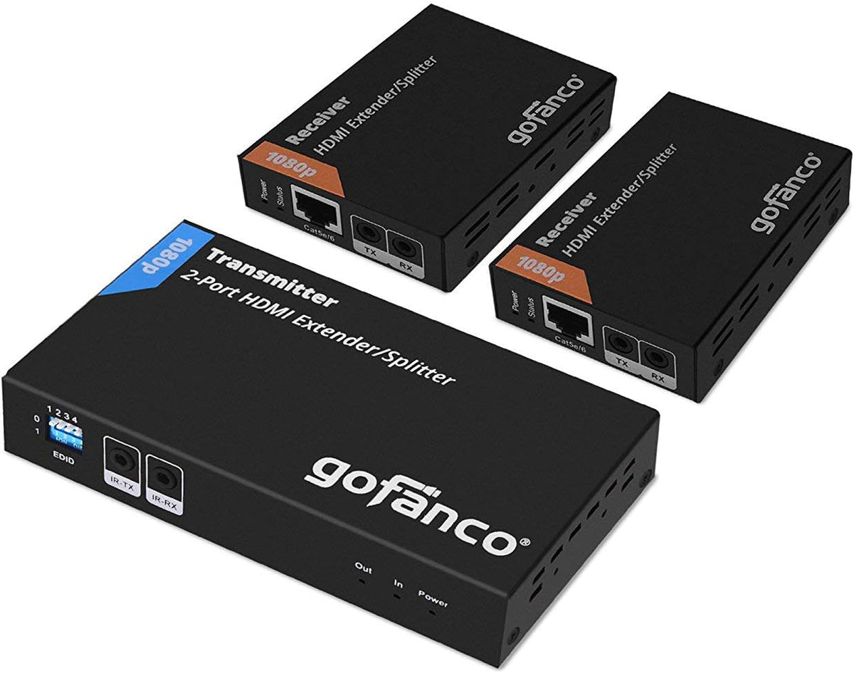 1x4 HDMI Extender Splitter 1080p Over Cat5e/Cat6/Cat7 Ethernet Cable A113136