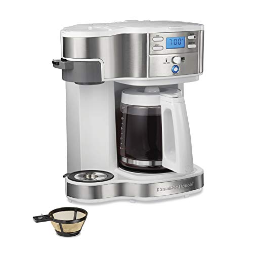 2-Way 12 Cup Programmable Drip Coffee Maker & Single Serve Machine, Glass Carafe, Black T11617