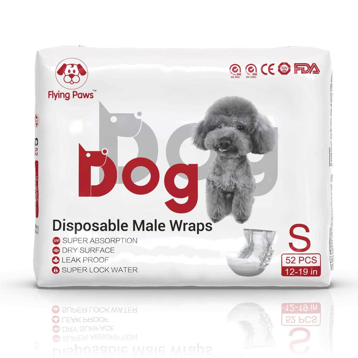 Absorbent Male Dog Wraps Belly Bands with Leak Protection E7626