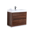 40 in. Free Standing Walnut Bathroom Vanity E18387