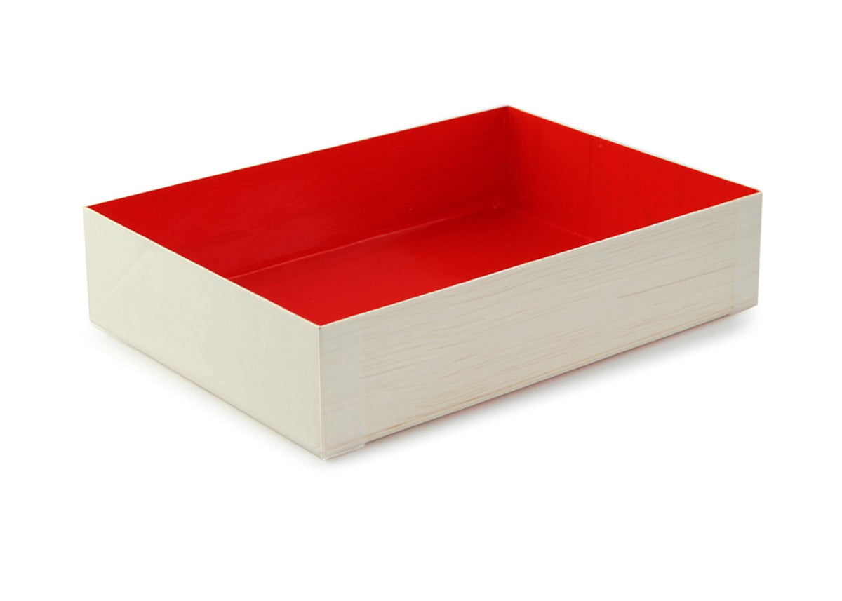 Wooden Folding Box with Red Shiny Interior, 24 oz. Pack of 100 N4192
