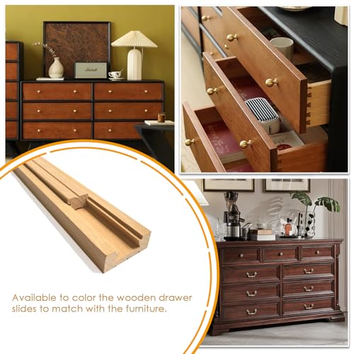 Wood Drawer Slides Undermount Center Mount Track 15.7 Inches S662350