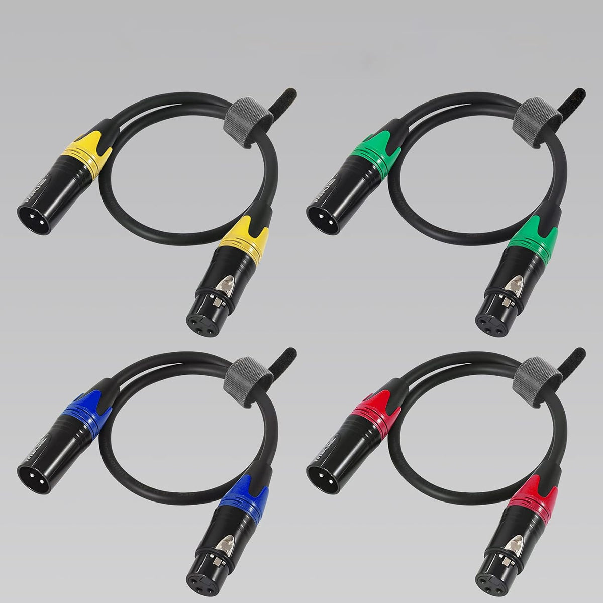 XLR Microphone Cables 25ft 4 Pack Q9451