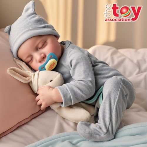17 Inch Silicone Realistic Reborn Baby Doll with Feeding Kit E284