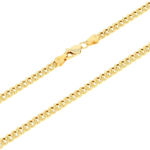 14k Yellow Gold Miami Cuban Link Chain Pendant Necklace U959