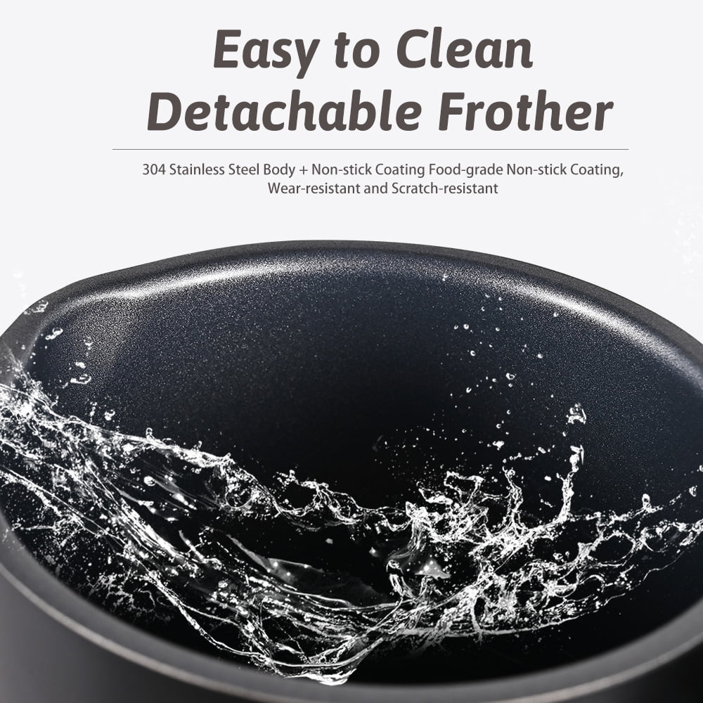 Milk Frother 4 in 1 400W Detachable Non-Stick Interior 11.84oz Electric Automatic Milk Frother J580