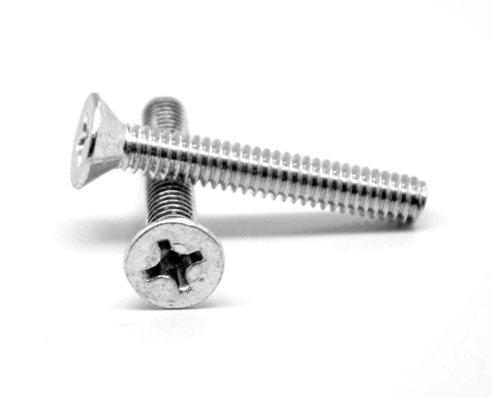 #8-32 x 5/16 Coarse Thread Phillips Flat Head Machine Screw J886