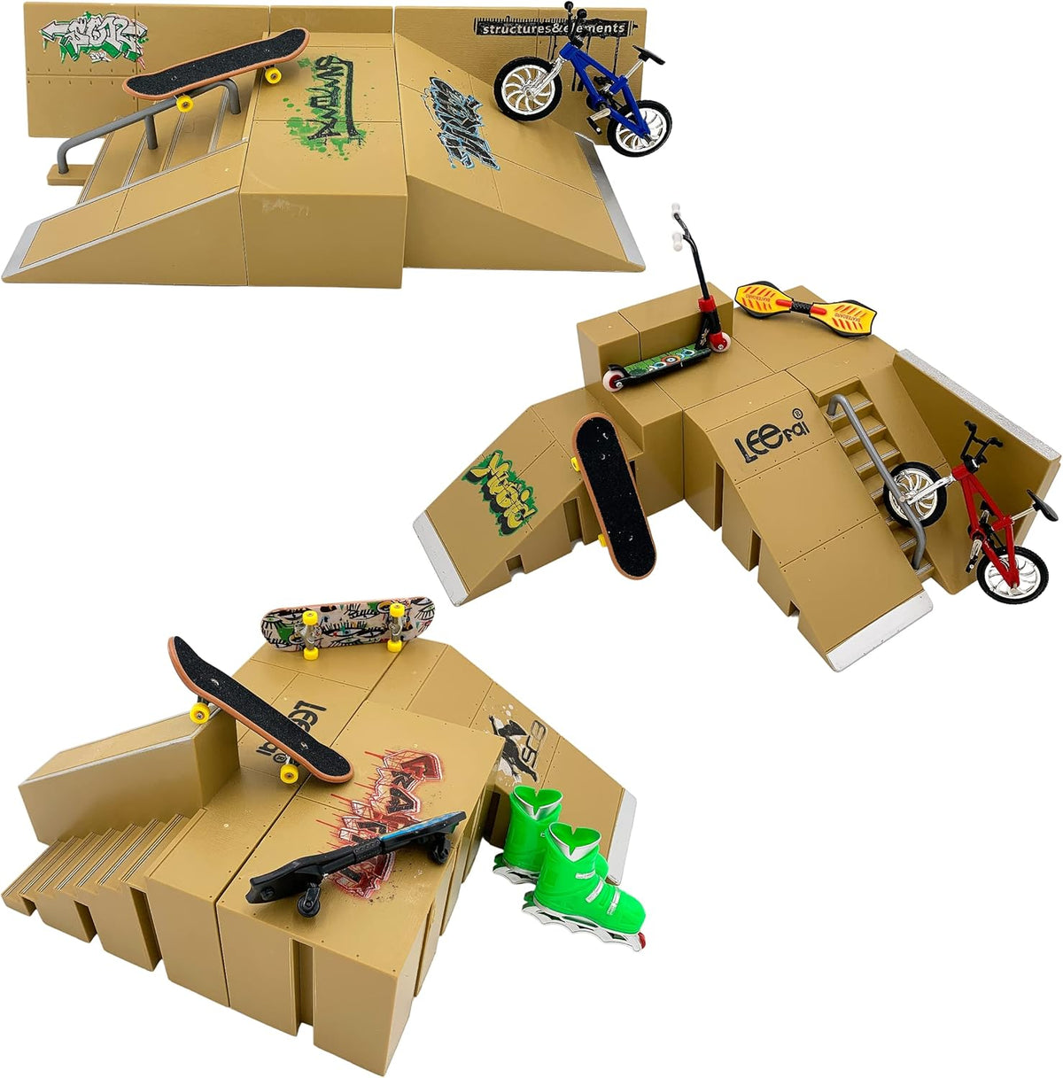 23 Piece Finger Skateboard Ramp Set T11873