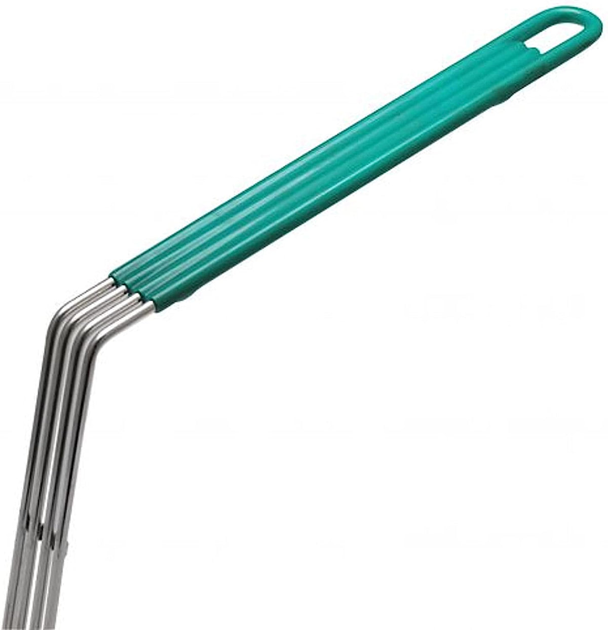 11" x 4-3/4" Rectangular Deep Fry Basket Press Heavy Duty Nickel Plated Iron with Green Coated Handle H788
