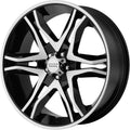 Black Machined Wheel 17x8 6x139.7mm Y5002