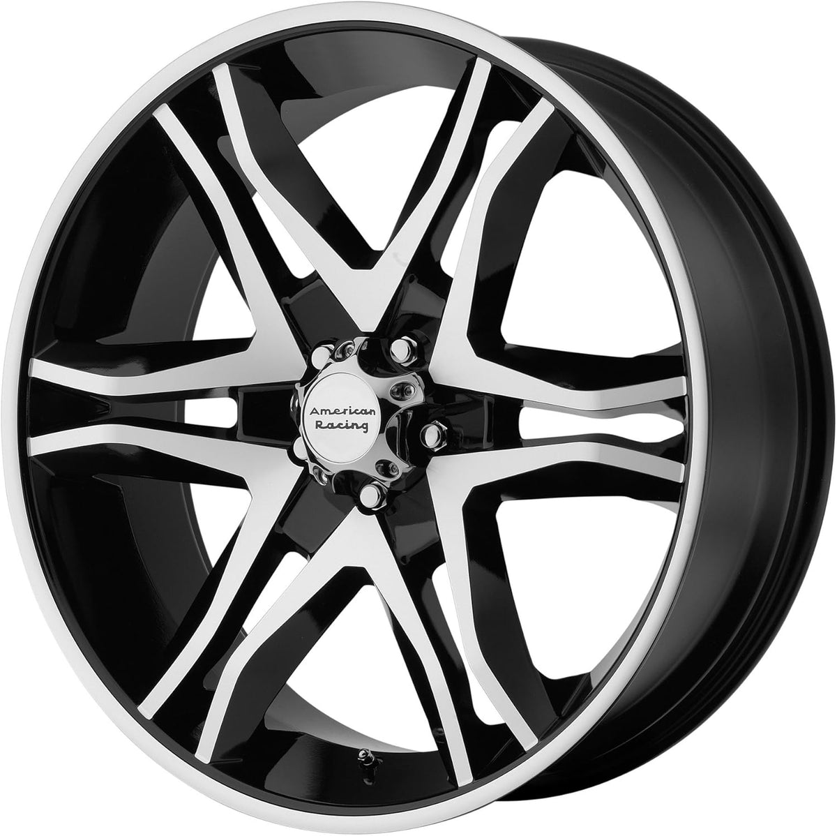 Black Machined Wheel 17x8 6x139.7mm Y5002