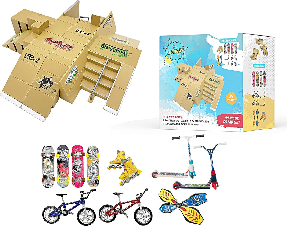 23 Piece Finger Skateboard Ramp Set T11873