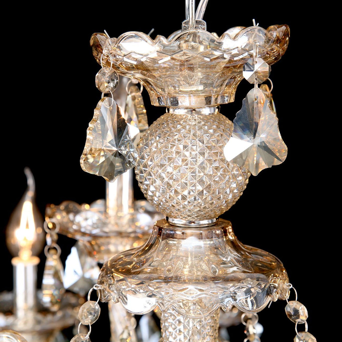 15 Lights Cognac K9 Crystal Chandelier X7133