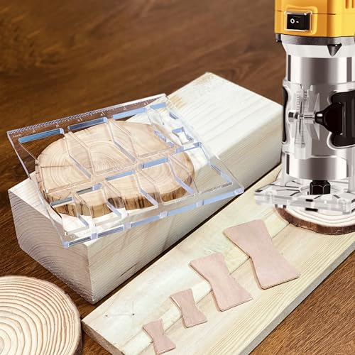 10 in 1 Router Templates with 1/4 inch Router Bushing Guide Template Liner and nut, 1/4" Router Bits U293