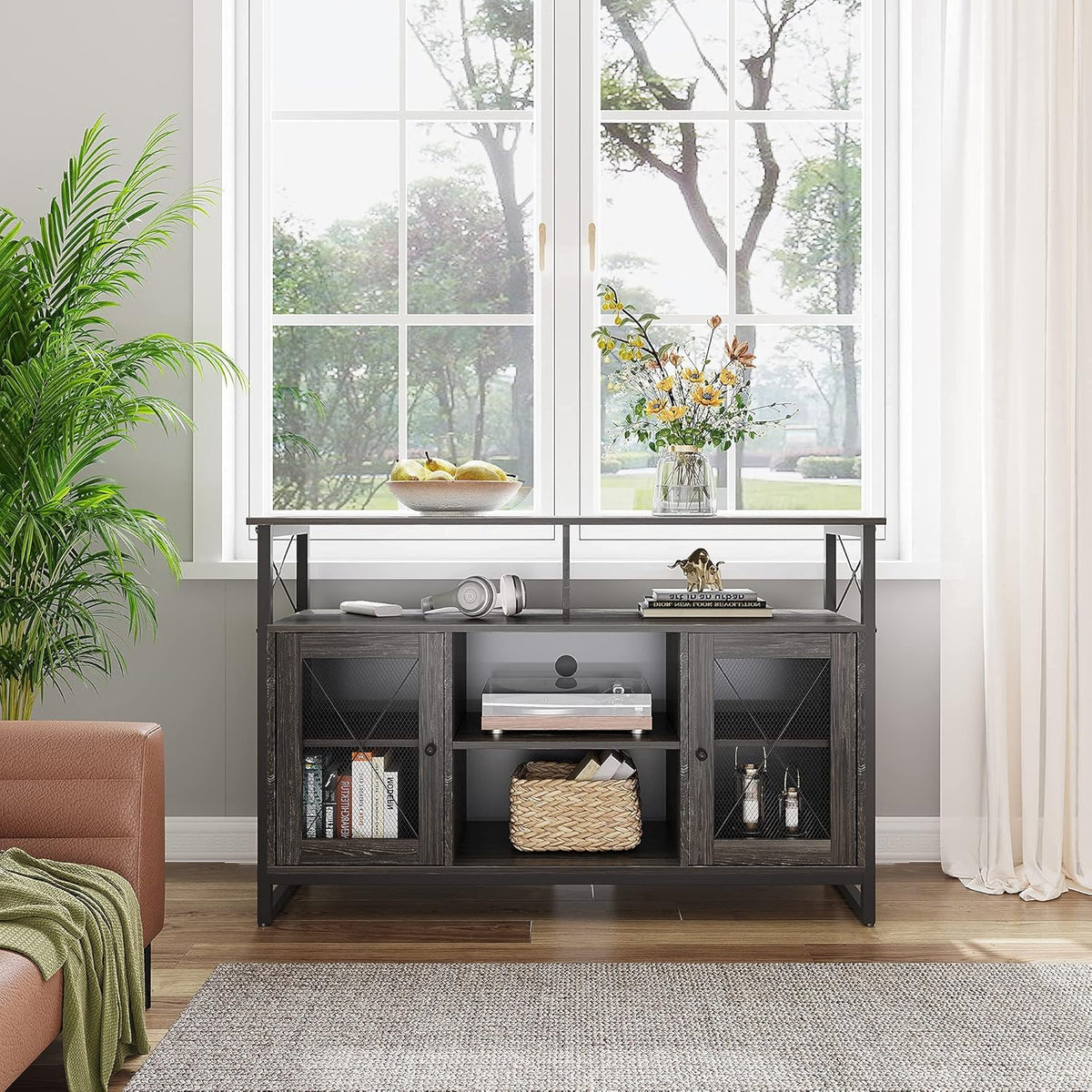 55 inch TV Stand with Storage Cabinet X76384