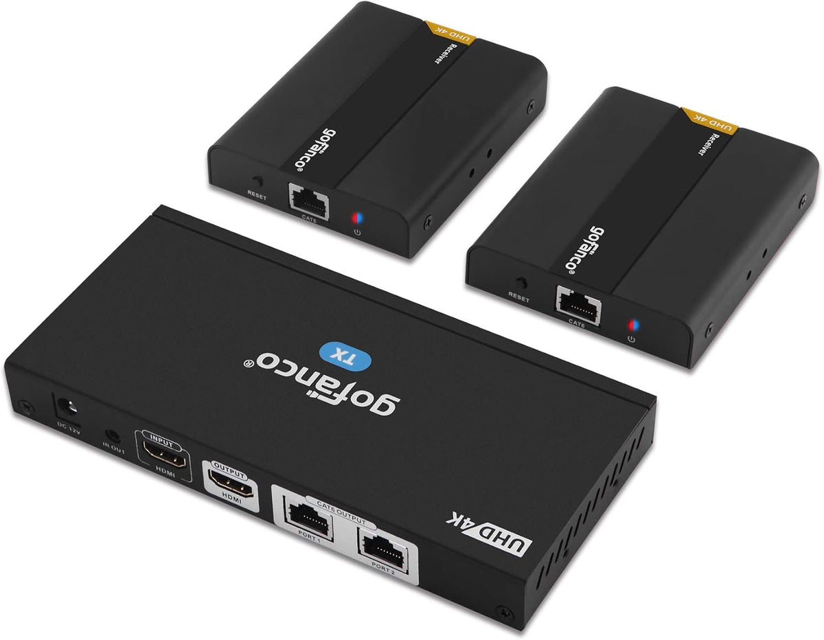 1x4 HDMI Extender Splitter 1080p Over Cat5e/Cat6/Cat7 Ethernet Cable A113136