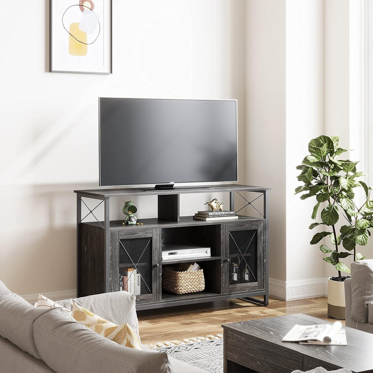 55 inch TV Stand with Storage Cabinet X76384