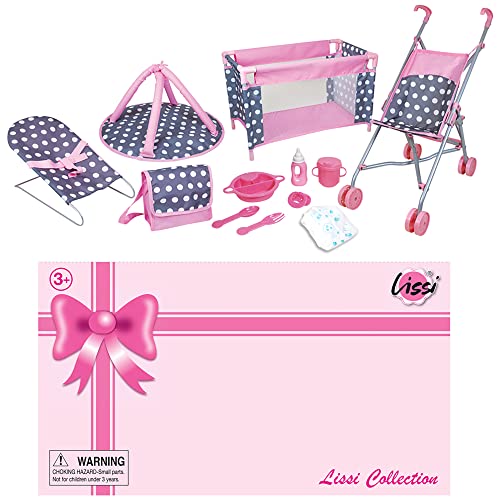 5 Piece Doll Nursery Play Set with Accessories S3236