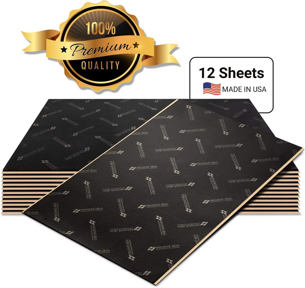 2mm Butyl Rubber Car Sound Deadening Material 20 Sq Ft 12 Sheets Z7176