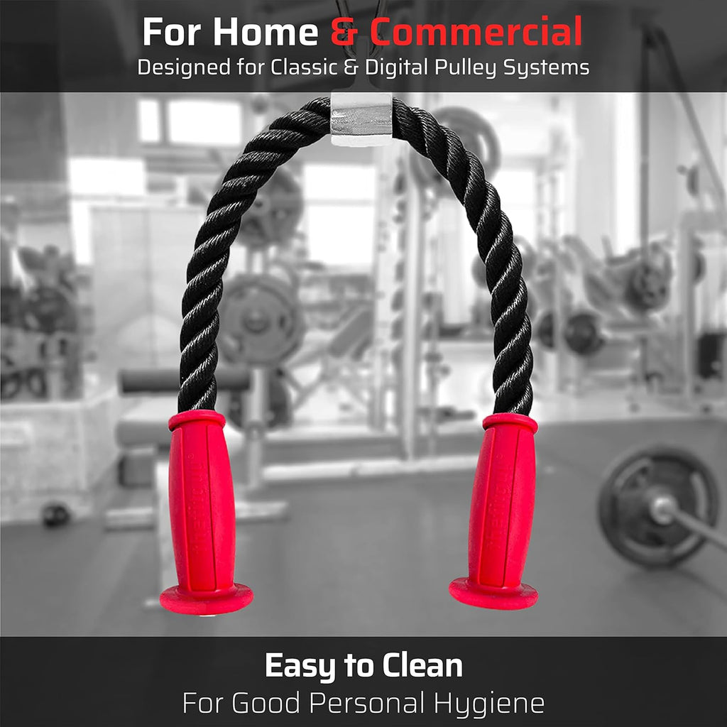 Tricep Rope Pull Down Cable Attachment with Snap Hook Q237970