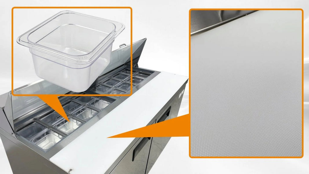 60 in. Commercial Two Door Sandwich Prep Table Refrigerator, 15 Cu. ft. X540