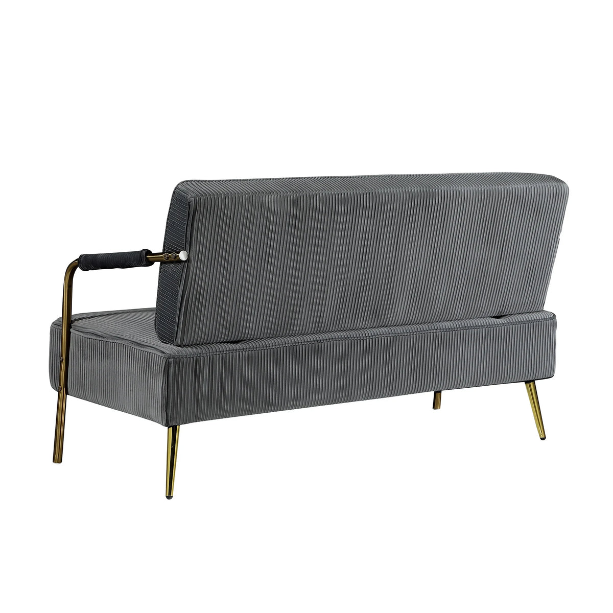 Velvet Loveseat with Gold Metal Legs K57443