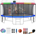 16FT Outdoor Trampoline with Basketball Hoop and Ladder D6319