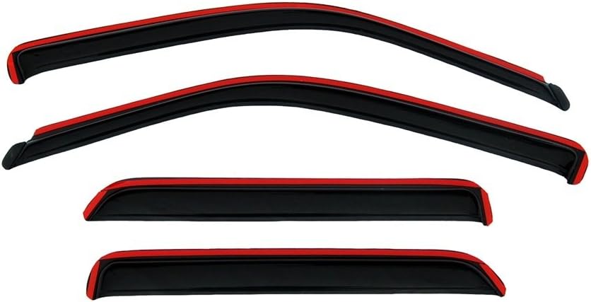 4-Piece Dark Smoke Side Window Deflector for Toyota Tundra Double Cab D98598
