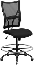 400 lb. Capacity Big & Tall Drafting Chair Black Mesh Z726