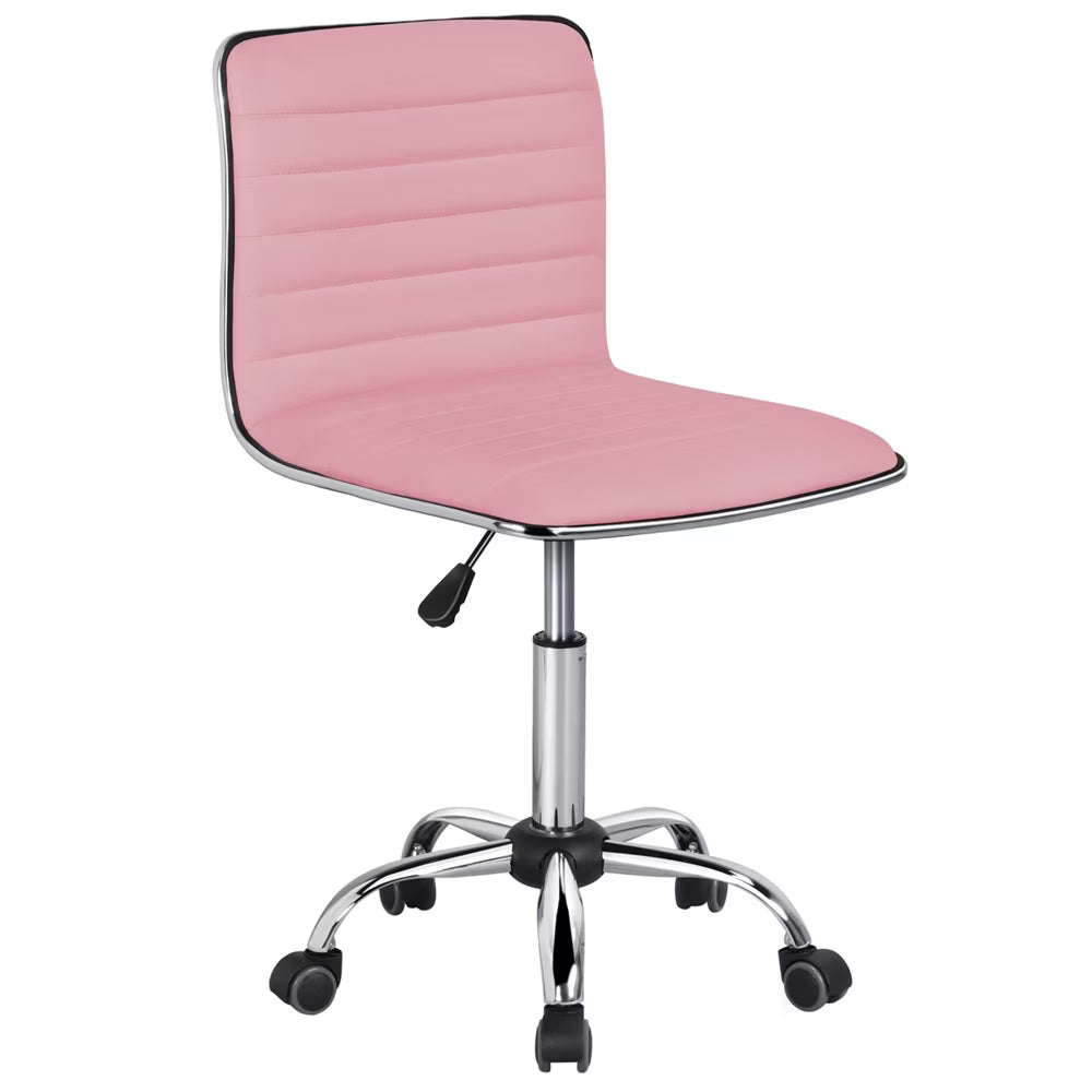 Pink Swivel Task Chair with Adjustable Height Y15740