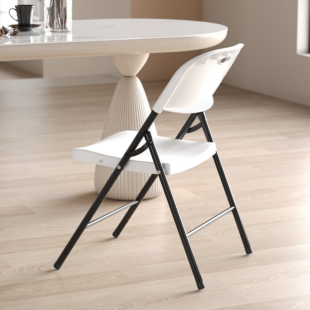 10 Pack Heavy Duty Plastic Folding Chair with Steel Frame W6152