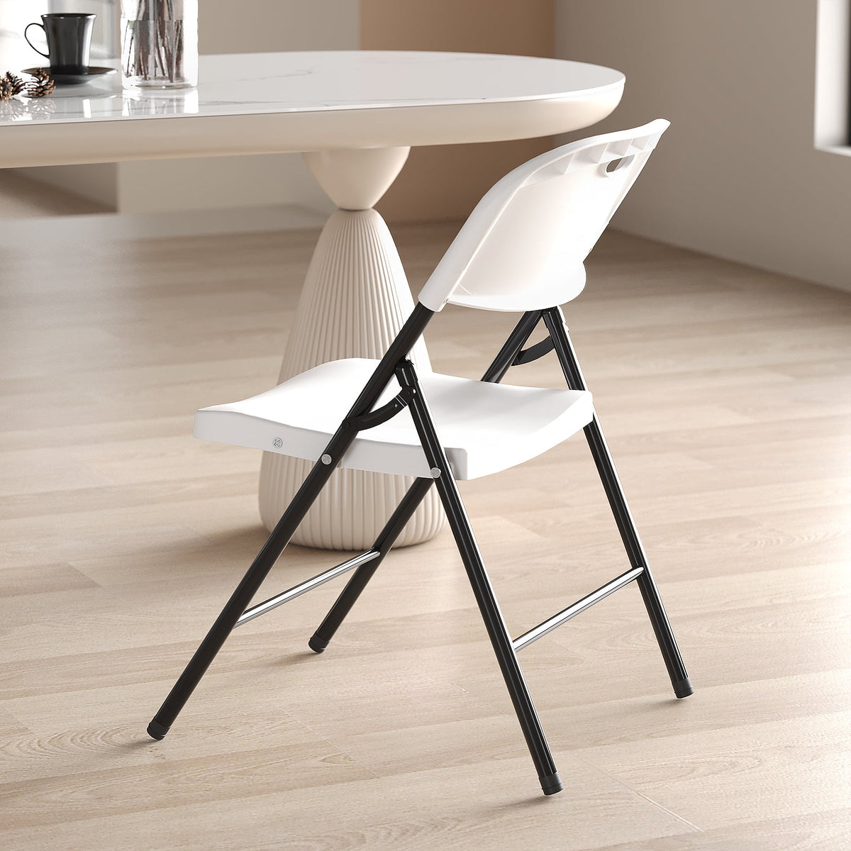 10 Pack Heavy Duty Plastic Folding Chair with Steel Frame W6152