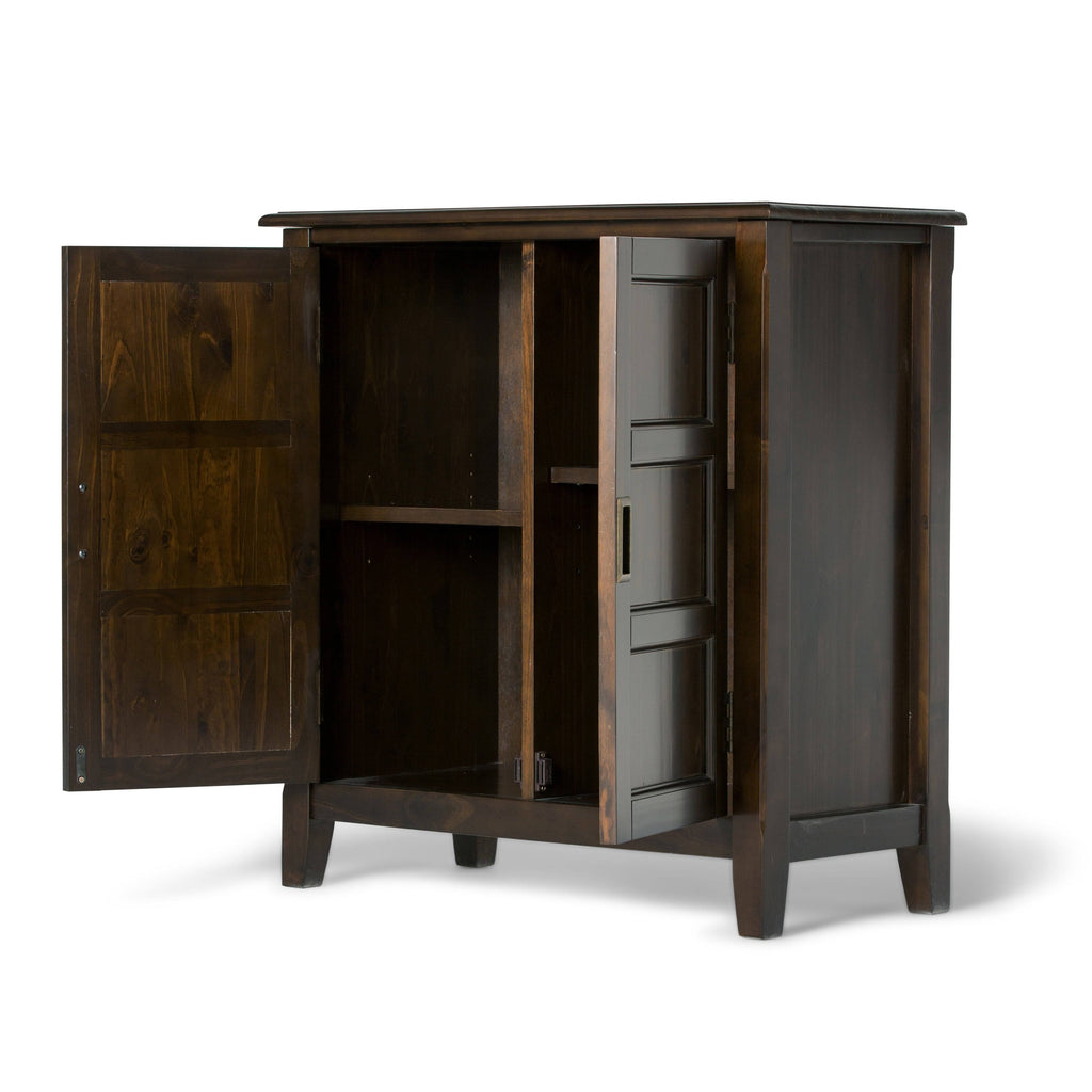 Solid Wood Low Storage Cabinet in Espresso Brown M651527