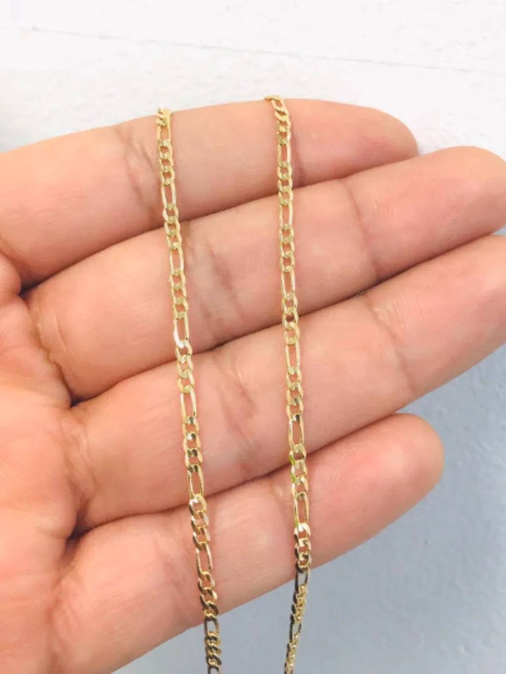 14K Gold Filled Virgen De Guadalupe Necklace Figaro Chain 20" E547