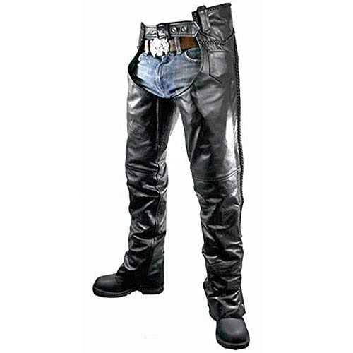 Black Leather Chaps H736