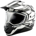 Flat Black White Snow Sport Helmet F174706