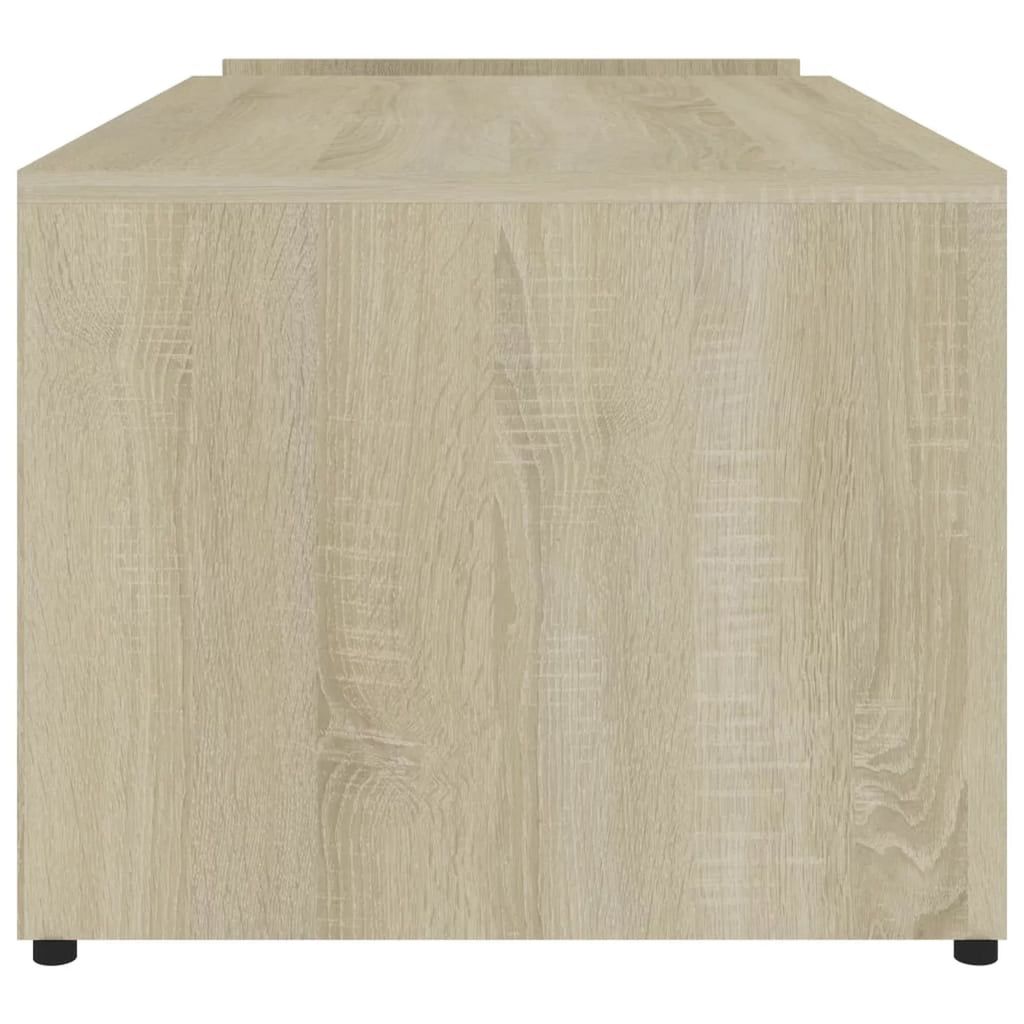 White and Sonoma Oak Coffee Table with Side Storage Compartment Y570425