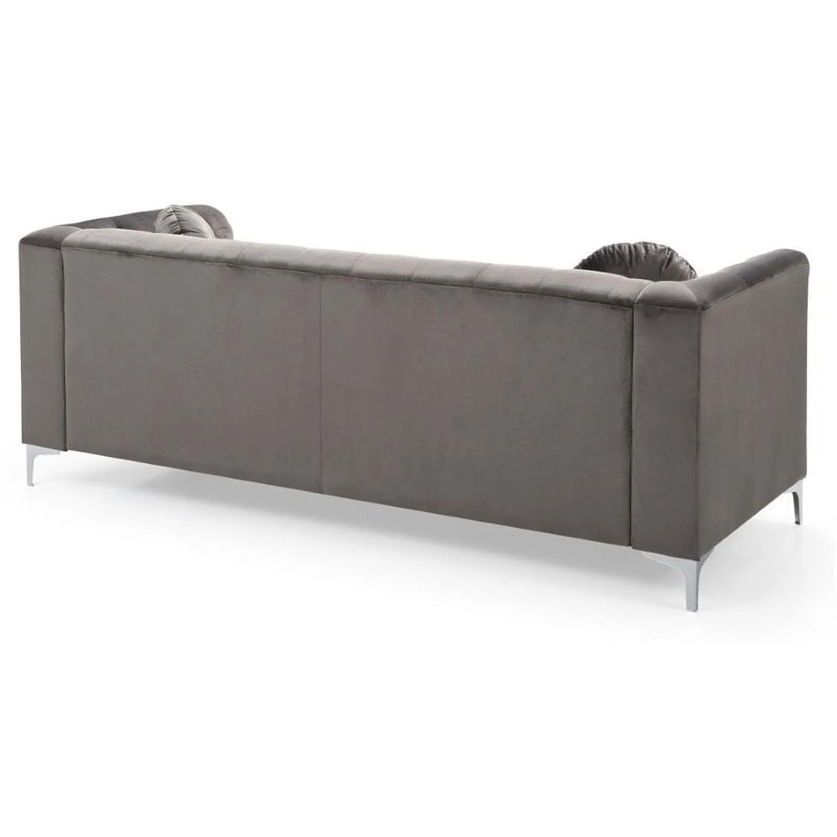 Dark Gray Velvet Sofa and Loveseat 2-Piece Set G594929