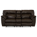 Brown Faux Leather Reclining Loveseat B796