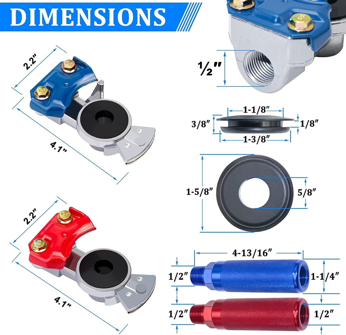15 FT ABS Air Hose Power Cord Airlines with Glad Hands Q363450