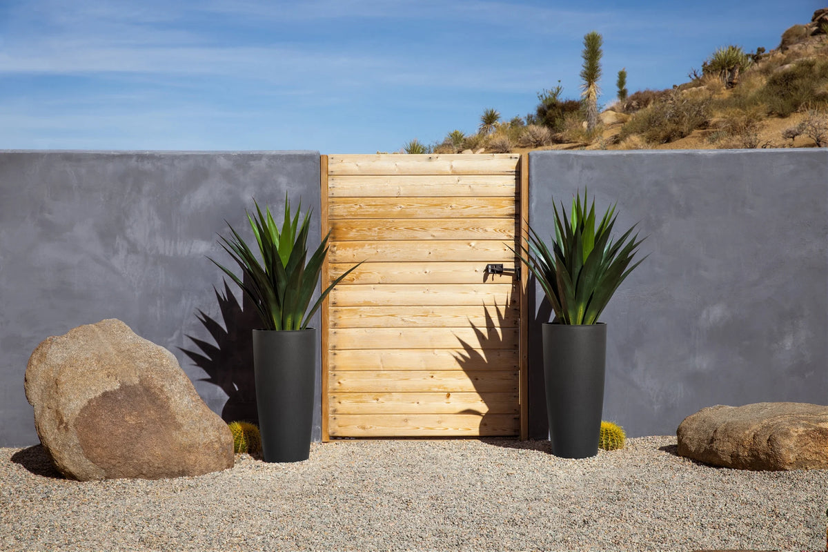 28" Black Plastic-Stone Planter I5575