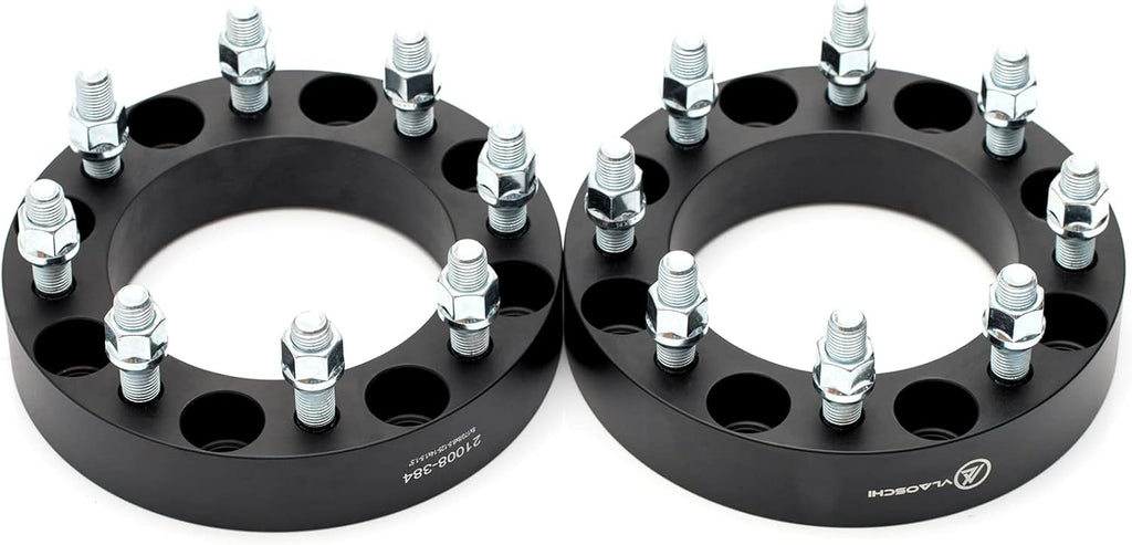 Black Forged 1.5 Inch Wheel Adapters with M14x1.5 Studs, Pack of 2 V113