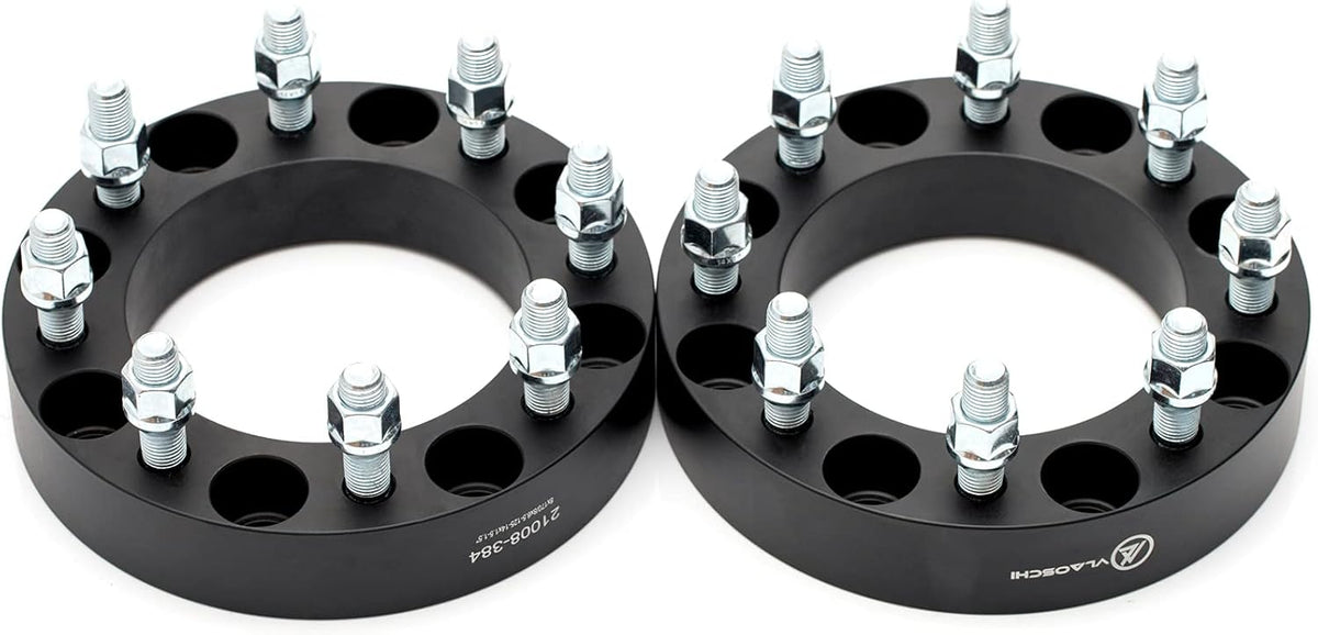 Black Forged 1.5 Inch Wheel Adapters with M14x1.5 Studs, Pack of 2 V113