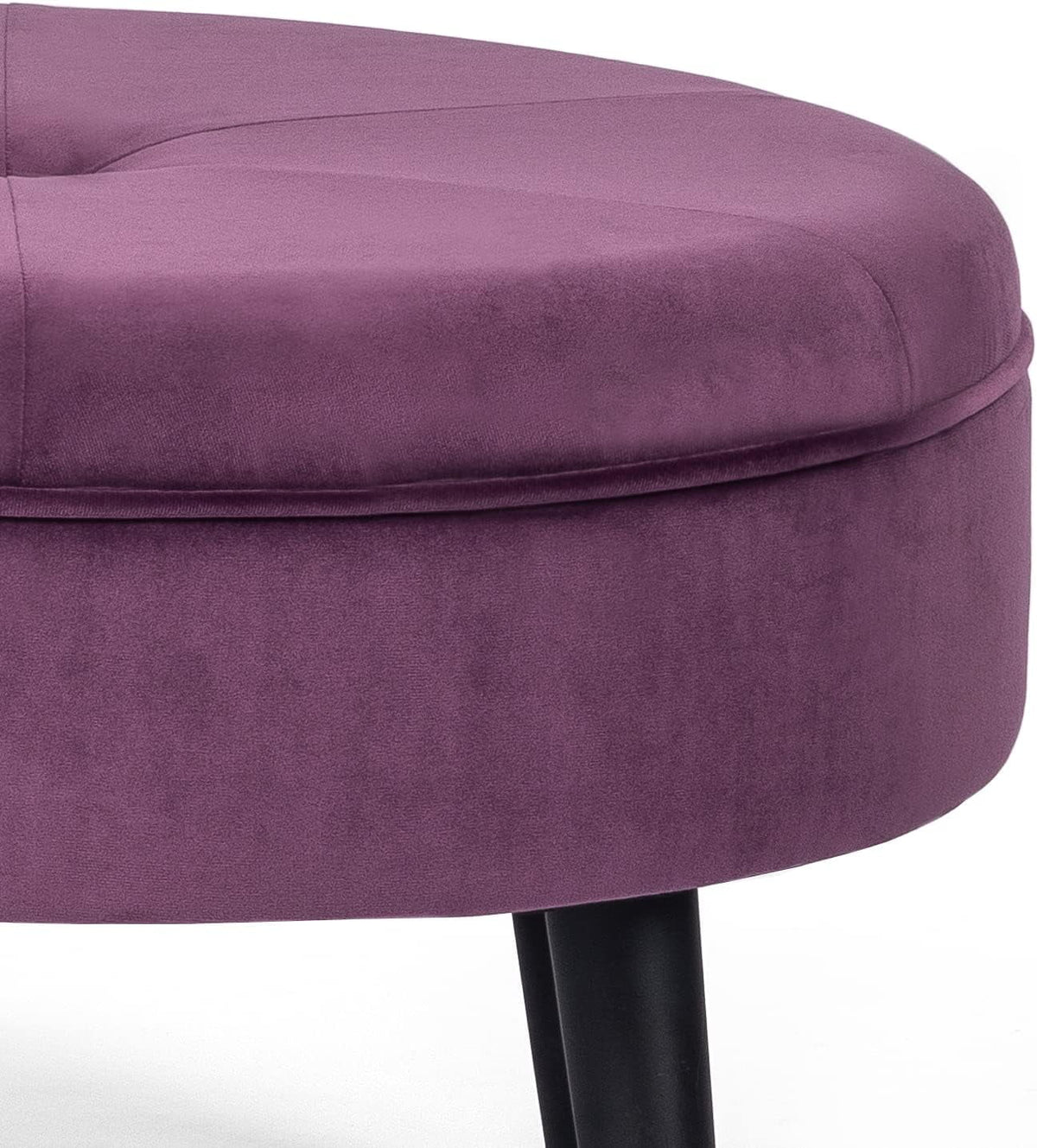 23 Inch Purple Tufted Footstool L15145