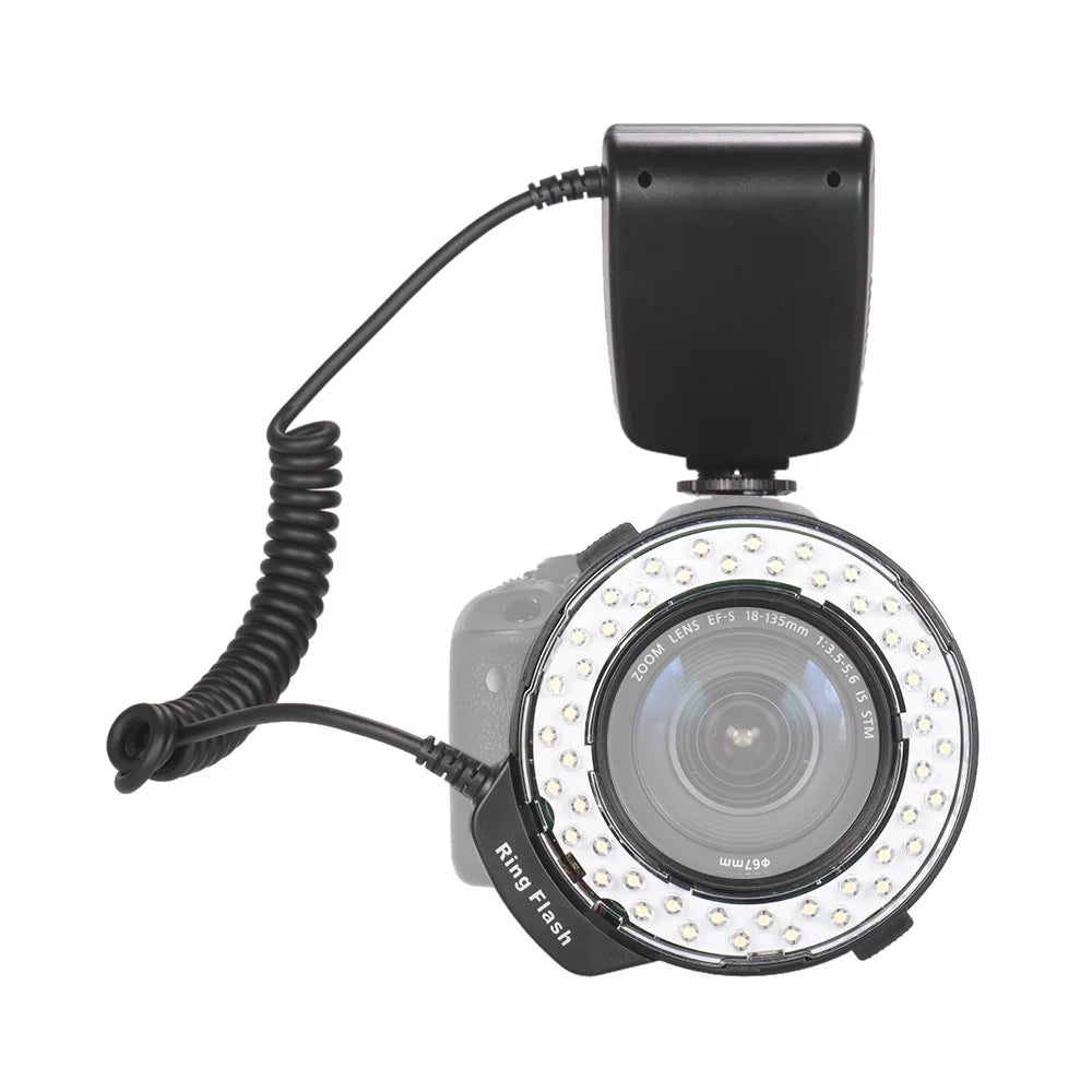 Flash Lamp 8 Adapter Power 3 Diffusers 3000-15000K LED LCD Display L5428