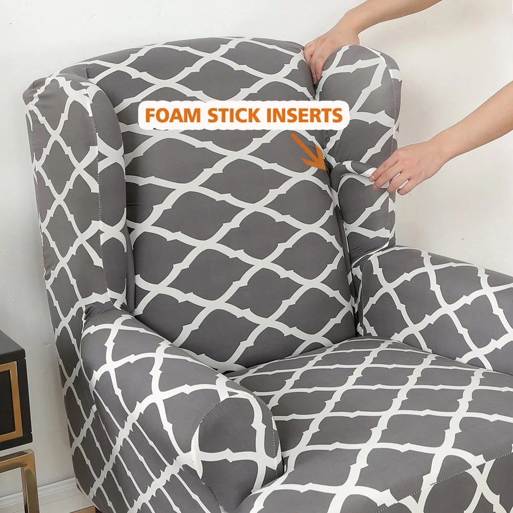 2-Piece Wing Chair Slipcover Z830340