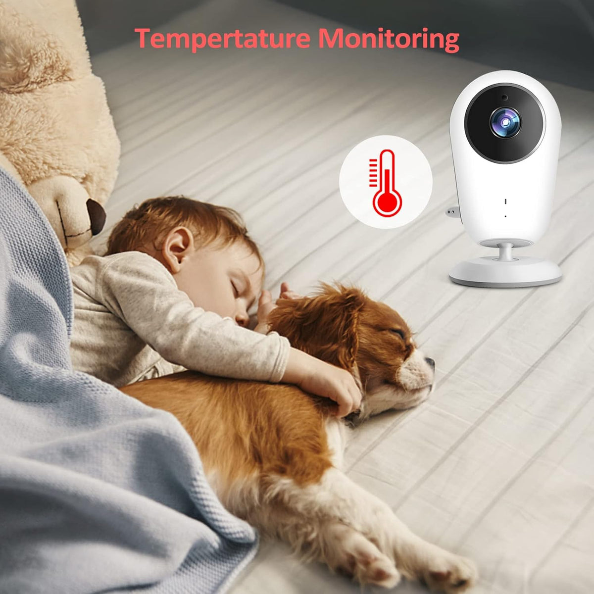 Video Baby Monitor with Camera and Audio, 4.3 inch IPS Screen, Night Vision X7714