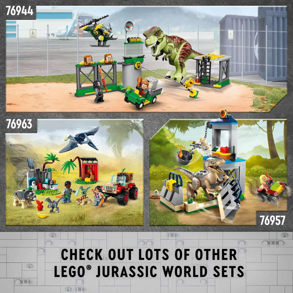 Building Set with Toy Car and 5 Dinosaur Figures C562281