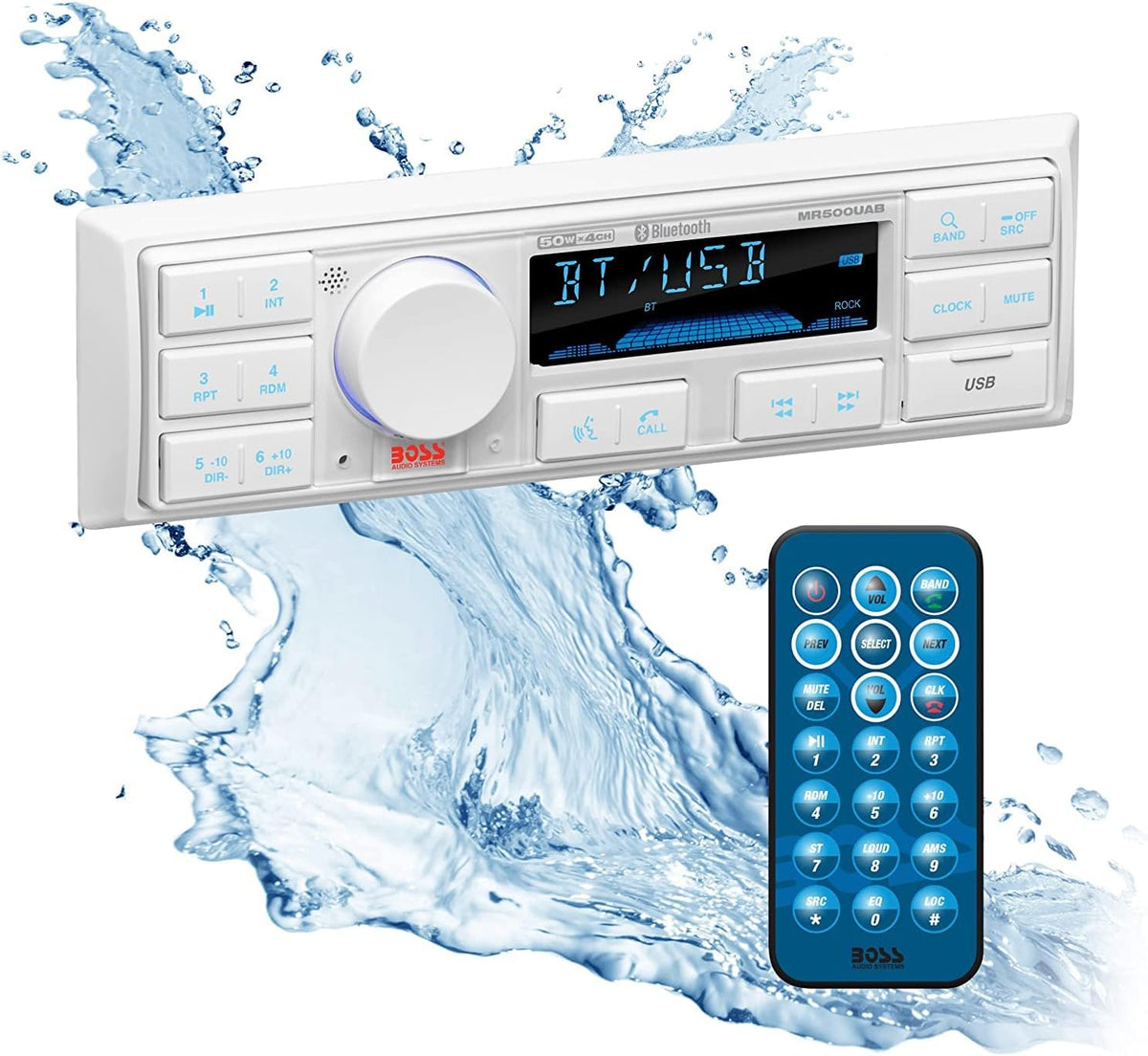 Marine Stereo & Four Speakers Boat Audio Bundle with Bluetooth D342469