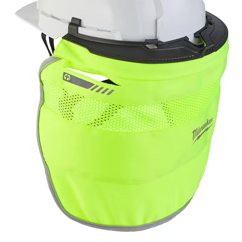 Yellow High Visibility Mesh Sunshade P1089